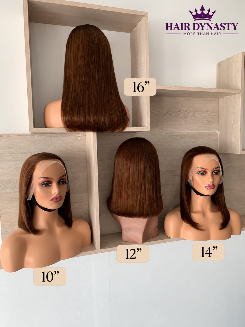 Straight Bob — Brown (#4) Brazilian human hair wig — view 1