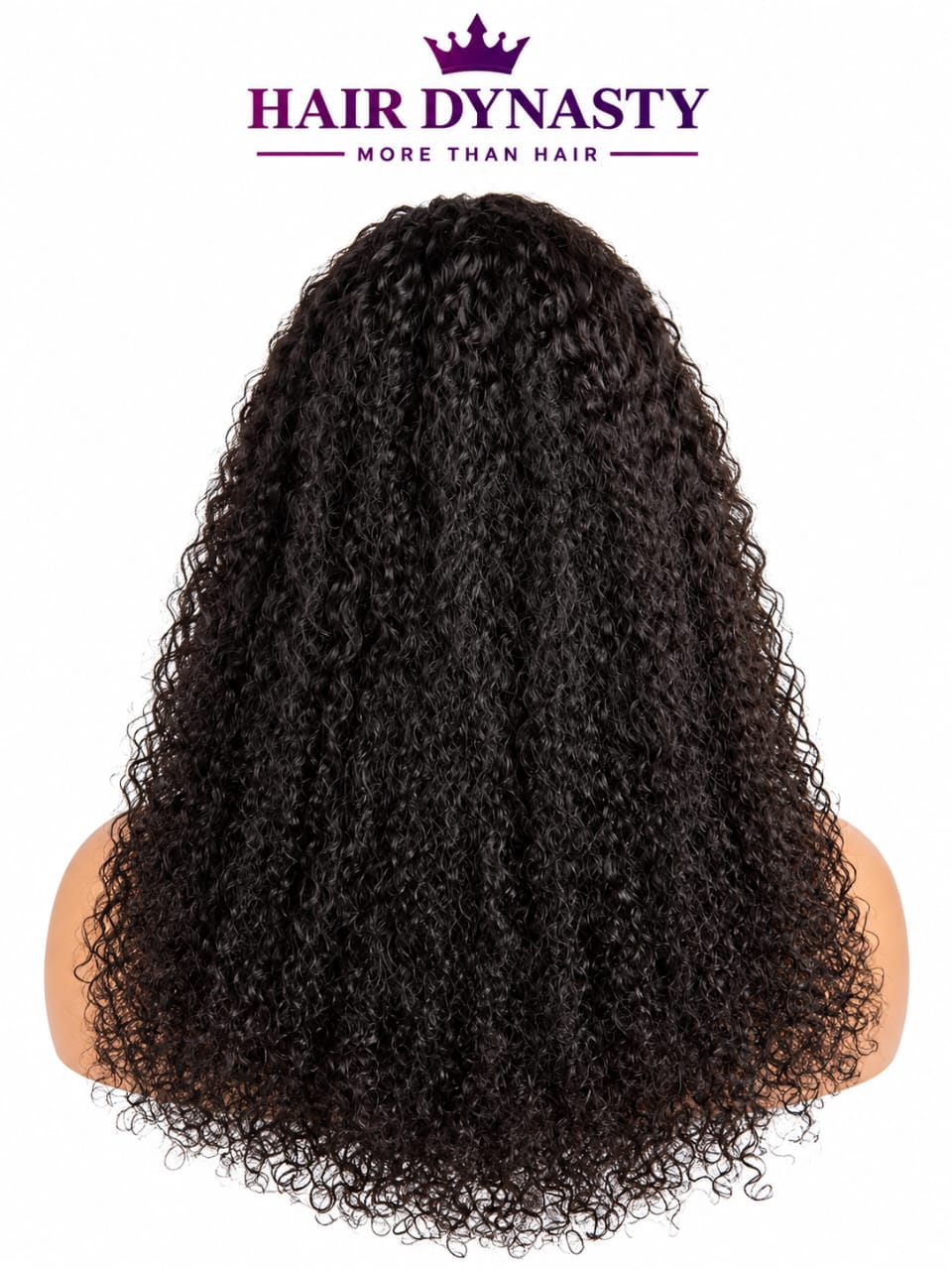 Curly — Natural Black (#1B) Brazilian human hair wig — view 4