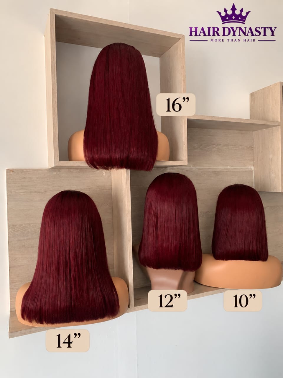 Straight Bob — Burgundy (#99J) Brazilian human hair wig — view 1