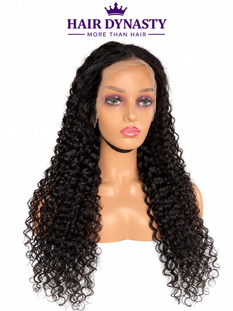 Curly — Natural Black (#1B) Brazilian human hair wig — view 1