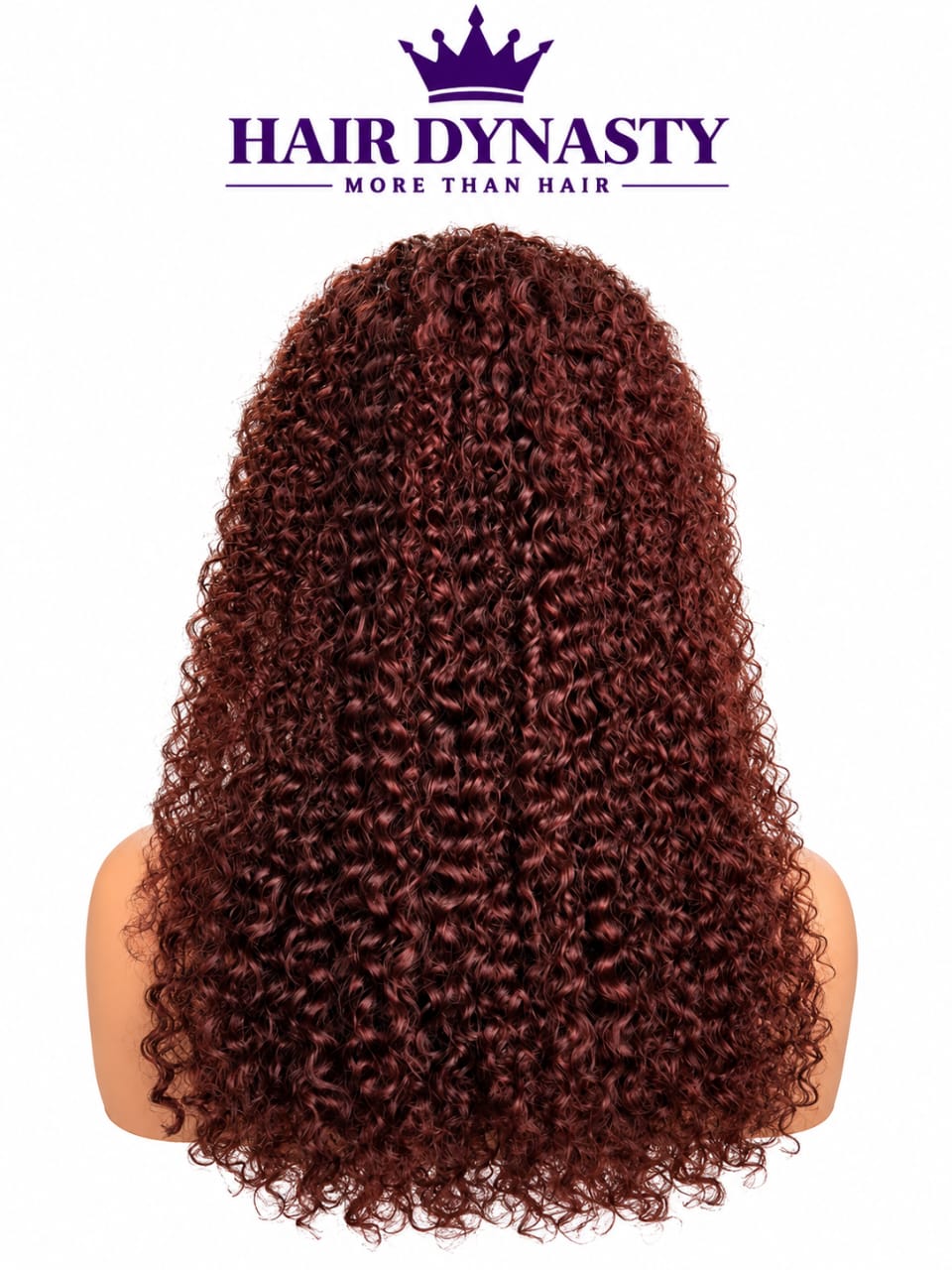 Curly — Burgundy (#99J) Brazilian human hair wig — view 3