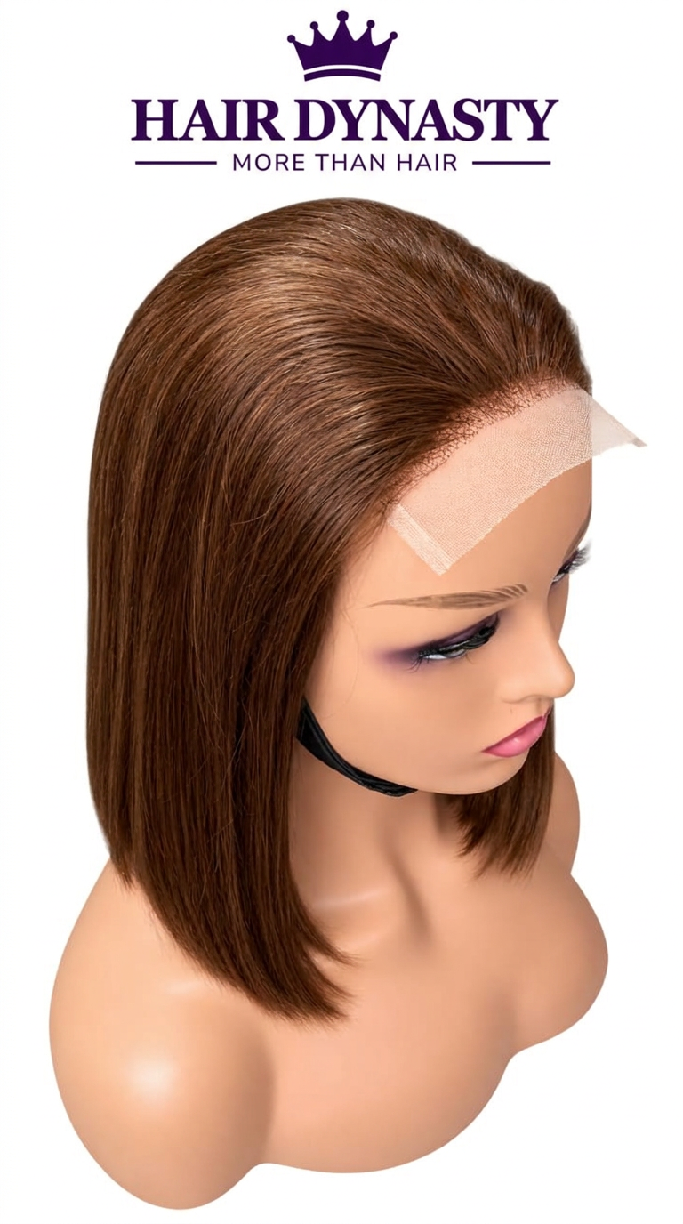Straight Bob — Brown (#4) Brazilian human hair wig — view 4