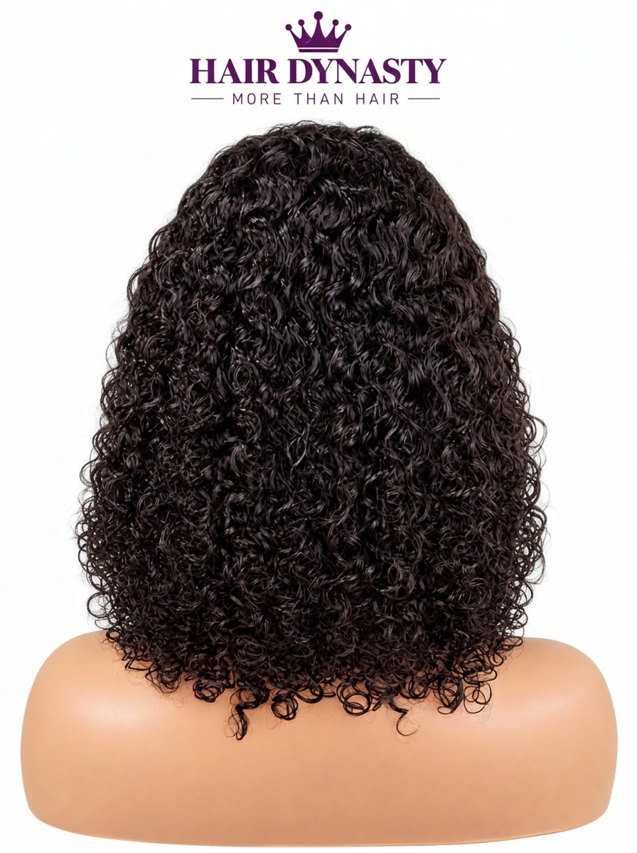 Curly Bob — Natural Black (#1B) Brazilian human hair wig — view 5