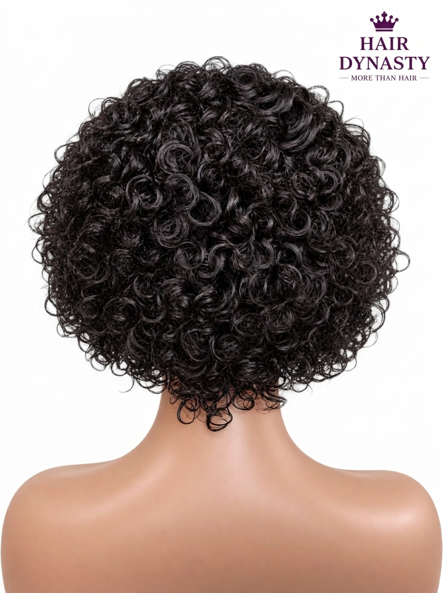 Pixie Curl — Natural Black (#1B) Brazilian human hair wig — view 4