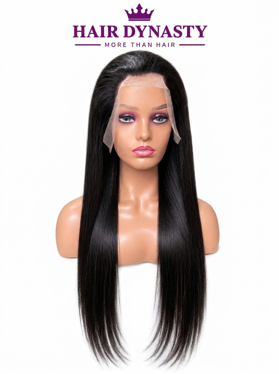 Straight — Natural Black (#1B) Brazilian human hair wig — view 1